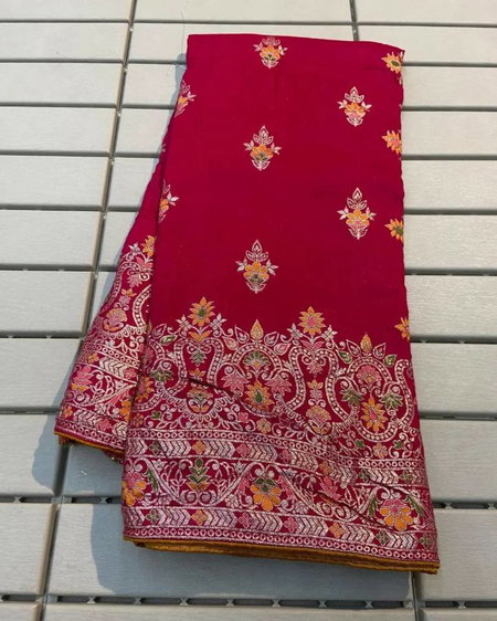 Kc 323 Soft Russian Silk With Meenakari Saree Online Wholesale